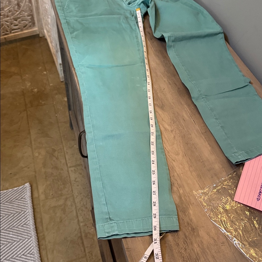 Anthropologie Relaxed chino blue green OOS online size 27 - Picture 12 of 12
